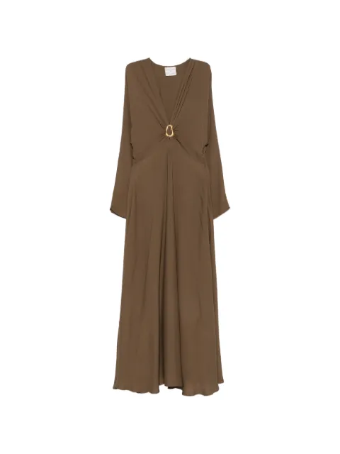 Forte Forte V-neck maxi dress Green 15089MYDRESS