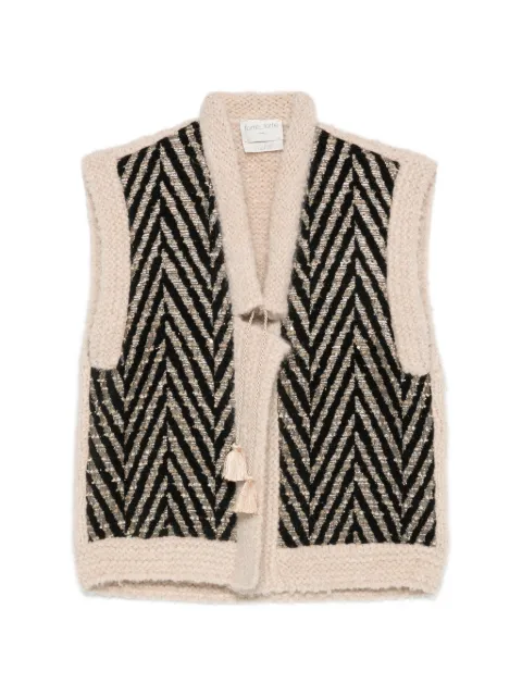 Forte Forte chevron-pattern tassel-detail jacket Neutrals 15016MYJACKET