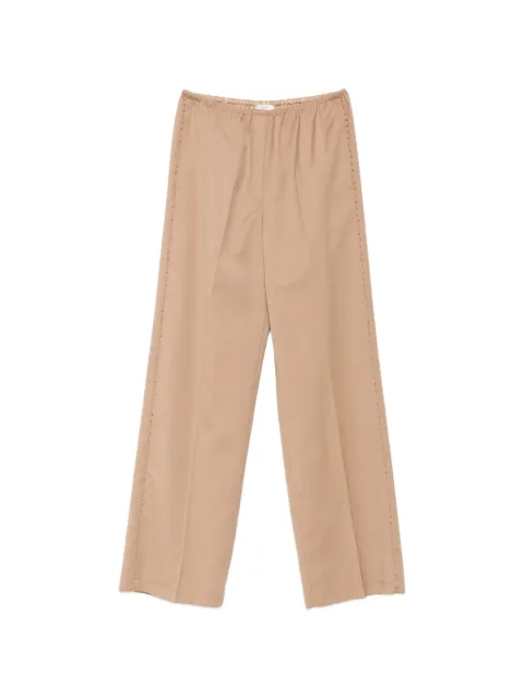 Forte Forte bead-embellished wide-leg trousers Neutrals 15025BISMYPANTS
