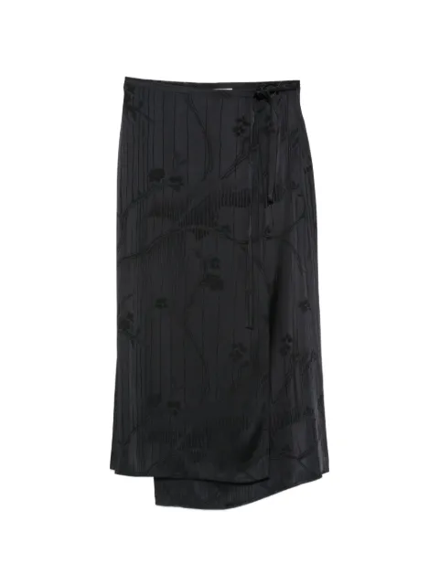 Forte Forte floral-jacquard wrap midi skirt Blue 15060MYSKIRT