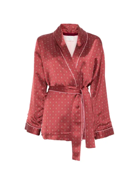 Forte Forte belted patterned jacket Red 15116MYJACKET