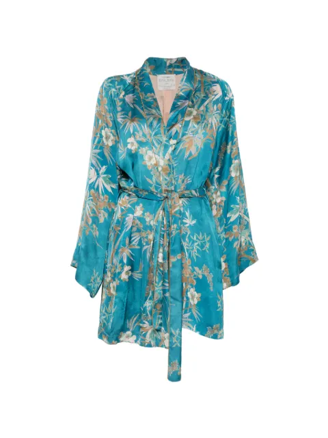 Forte Forte floral-print belted jacket Blue 15123MYJACKET