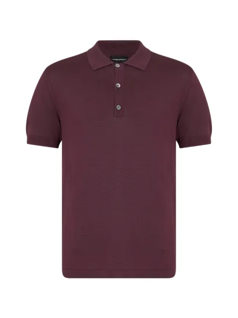Emporio Armani short-sleeve knitted polo shirt Purple EM005709AF25741