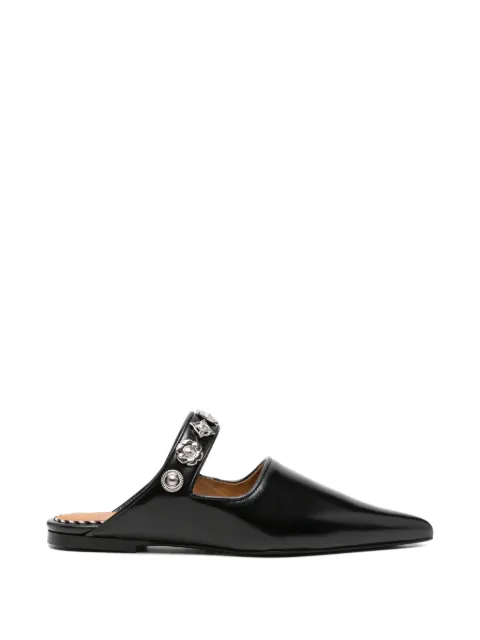 Toga Pulla leather mules Black FTGPW149809009