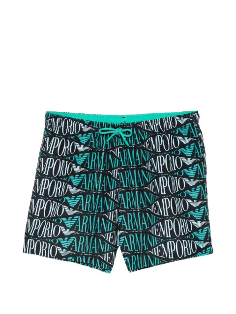 Emporio Armani logo-print drawstring swim shorts Black EM000583AF20442