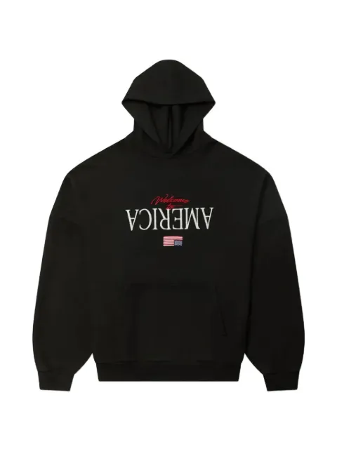 Willy Chavarria cotton hoodie Black WCJSY0241