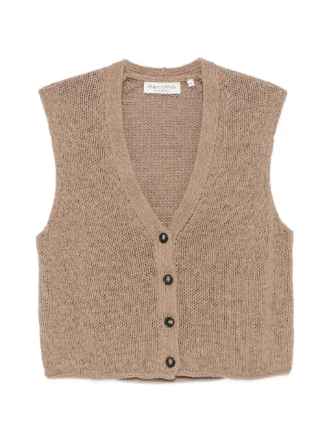 Marc O'Polo button-up knitted gilet Brown MPO5000013104