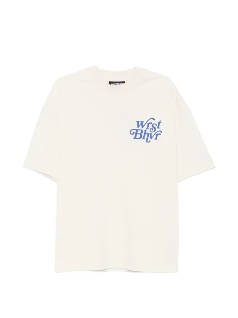 WRSTBHVR Reen V2 logo-print drop-shoulder T-shirt Neutrals U1026TT3460