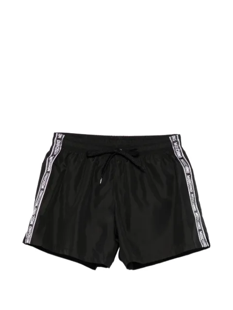 Moschino logo-tape swim shorts Black A42239301