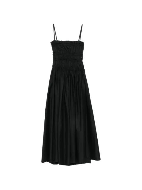 Liviana Conti ruched-bodice midi dress Black L6SK40