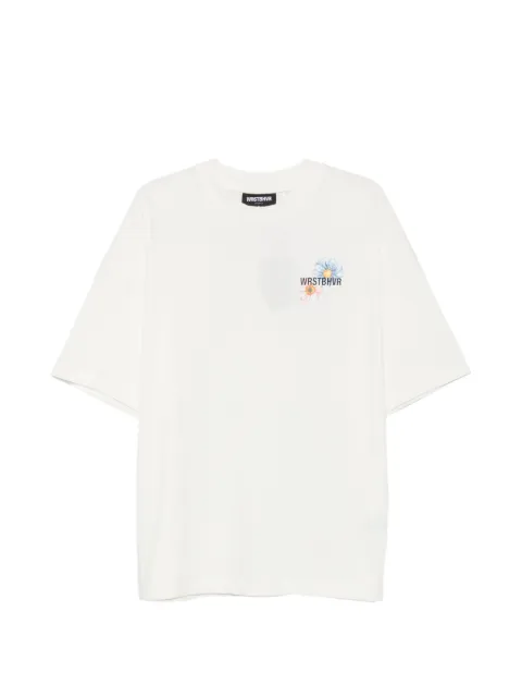 WRSTBHVR Olin graphic-print drop-shoulder T-shirt Neutrals U1026TT3451