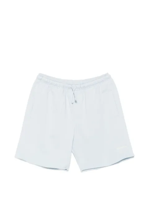 WRSTBHVR logo-embroidery raw-cut shorts Blue M9026TT3446