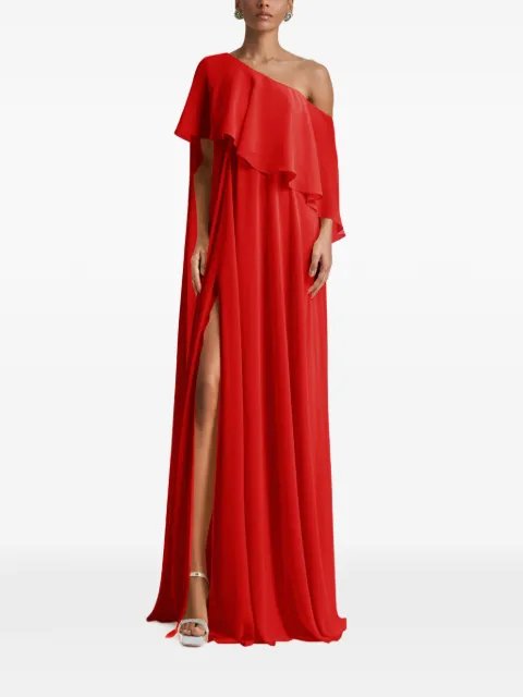 Gemy Maalouf one-shoulder ruffled dress Red EDSS241910LD