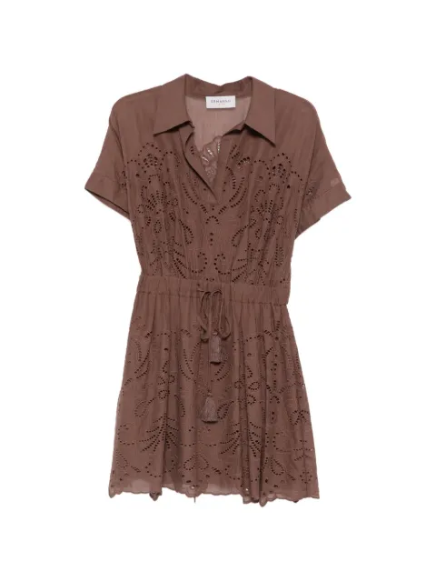 ERMANNO FIRENZE broderie-anglaise mini dress Brown D48EQ028EN0