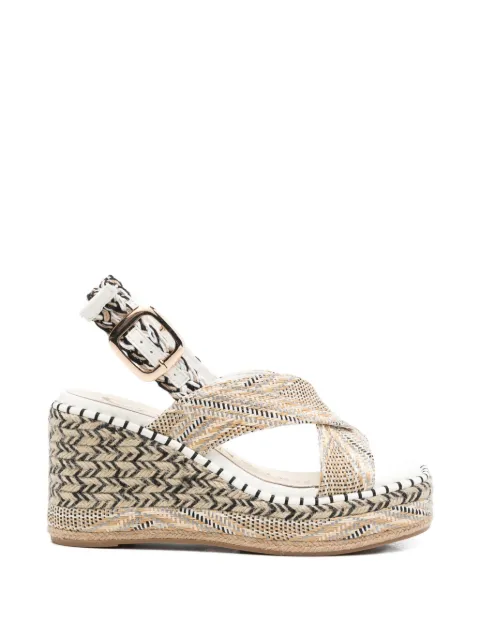 CAFèNOIR woven crossover espadrilles Neutrals C1GB9600