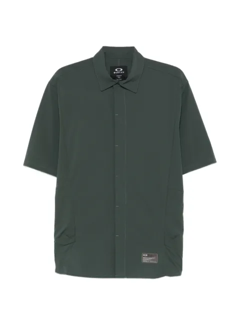 Oakley short-sleeve logo-patch shirt Green FOA408806
