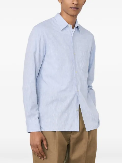 Officine Generale button dream blue shirt Blue S26MSHI010
