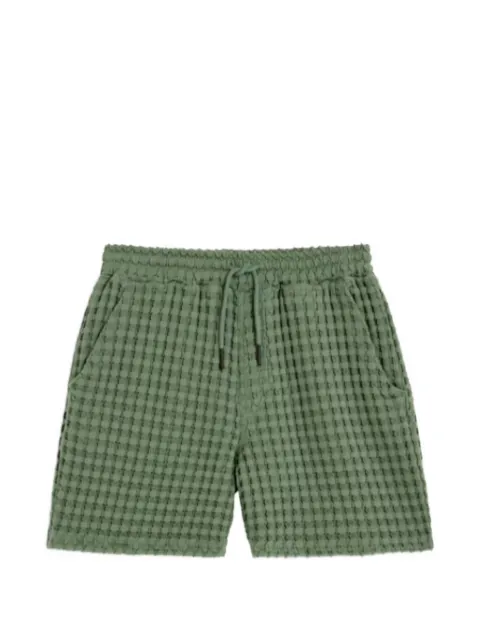 OAS Company Waffle Porto textured drawstring shorts Green 2010021006
