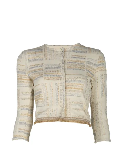 Devon Windsor fringed-trim jacket Neutrals RE26594JK