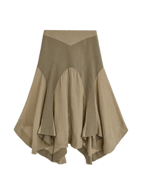 OUR LEGACY Petti asymmetric skirt Green W2264PDT