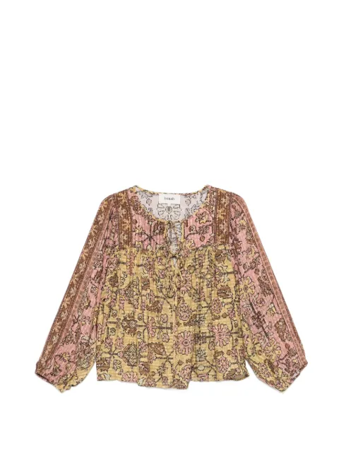 Ba&Sh Jaune printed tie-fastening blouse Yellow 1E26PAMI