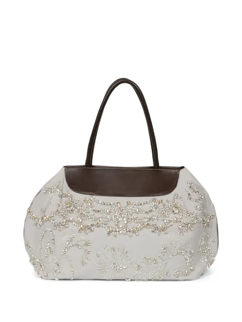 DRIES VAN NOTEN embroidered shoulder bag Grey 2610115653309