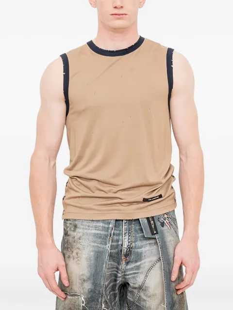Andersson Bell Brit damaged sleeveless T-shirt Neutrals ATB1544M