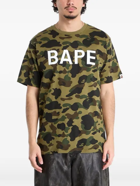 A BATHING APE® camo rhinestone T-shirt Green 001CSL801009MGRN