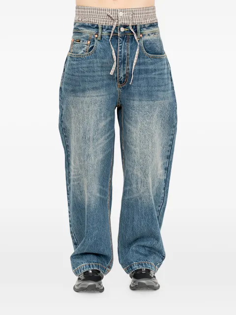 Andersson Bell layered wide-leg jeans Blue APA910U