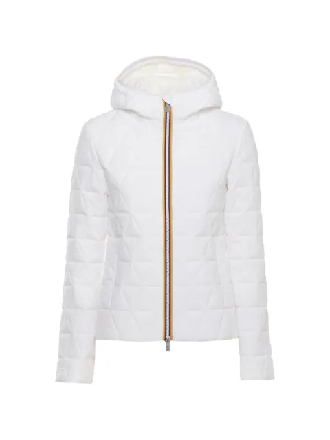 K-Way triangle quilting hoodie jacket White K2136EW001