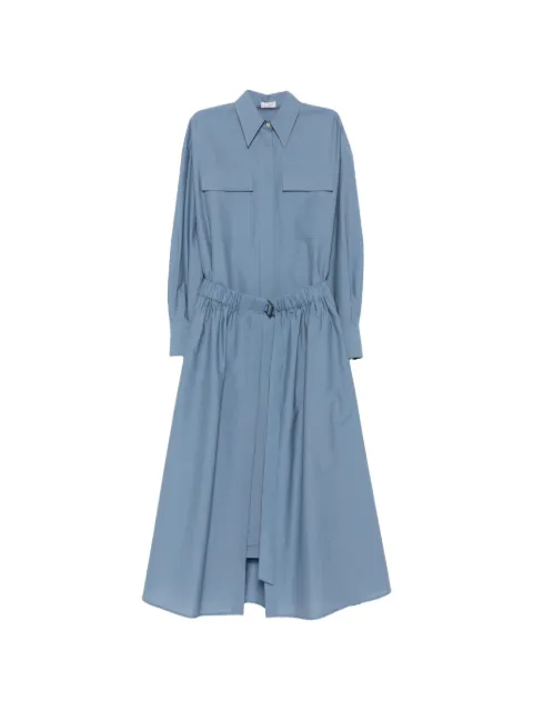 Brunello Cucinelli belted pocket-detail midi dress Blue M0F79A5465C9135