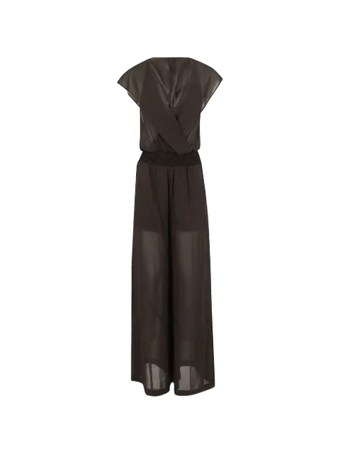PINKO hooded flared jumpsuit Brown 106841A3B2
