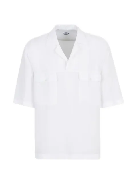 Vincenzo Di Ruggiero camp-collar flap-pocket T-shirt White MAX30PE428