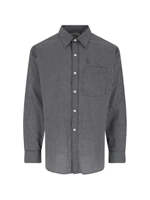 mfpen checked long-sleeve shirt Black M126008