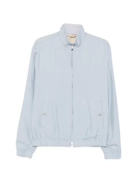 Eleventy silk zip-up jacket Blue M75GBTM34TES0M050