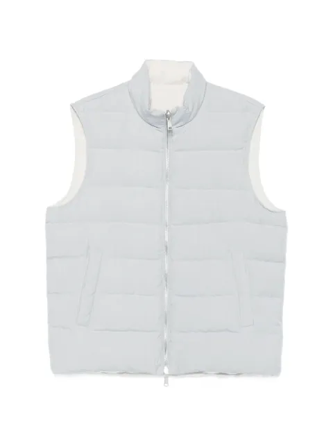 Eleventy quilted padded gilet Grey M75GILM07TES0M174