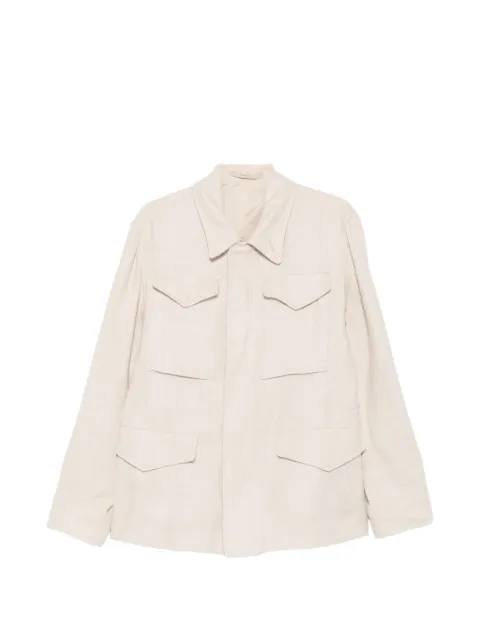 Eleventy four-pocket linen jacket Neutrals M75GBTM17TES0K031