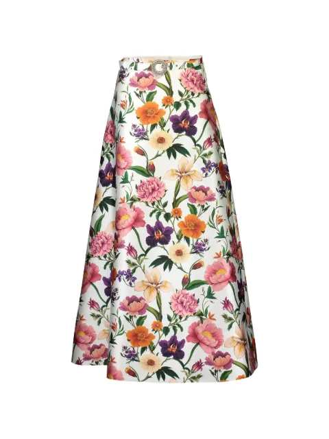 Borgo De Nor Bellamy floral-print maxi skirt White BELLAMYBOTANICA