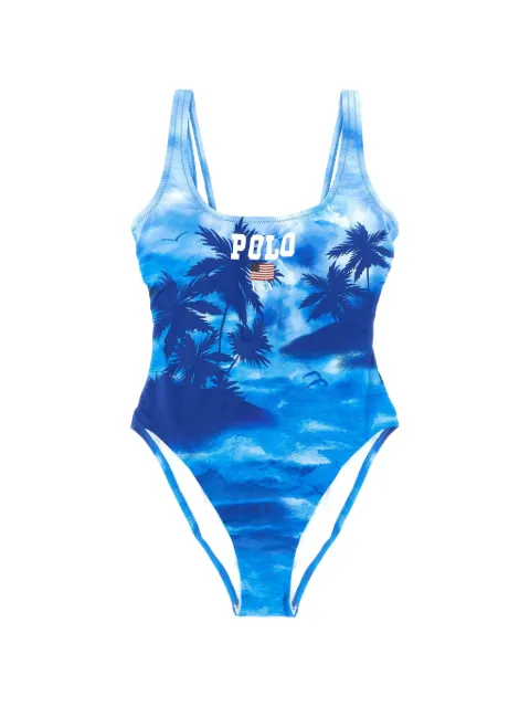 Polo Ralph Lauren patterned print swimsuit Blue 21609410