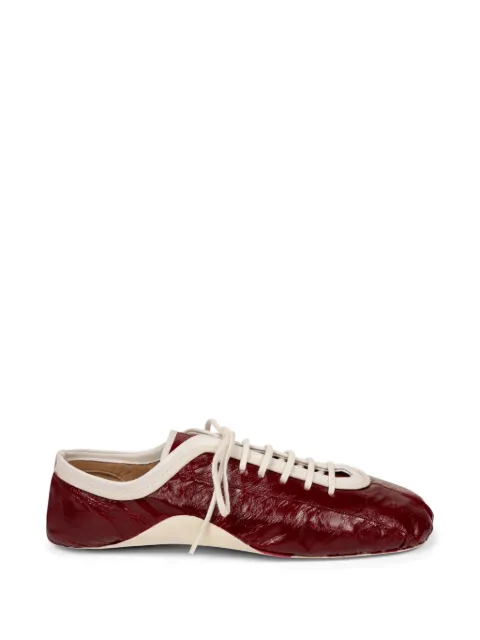 DRIES VAN NOTEN Leren leather ballerina sneakers Red 2610118080403