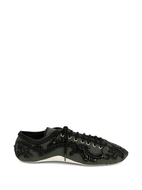 DRIES VAN NOTEN embroidered ballerina sneakers Green 2610118093103