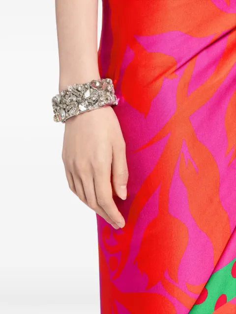 DRIES VAN NOTEN crystal-embellished cuff bracelet Silver 2610182770080