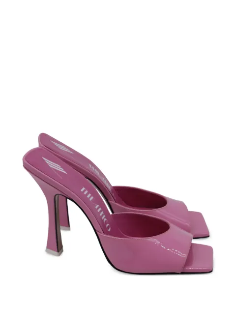 The Attico Anais square-toe leather sandals Pink GILTPUUSSH719561W