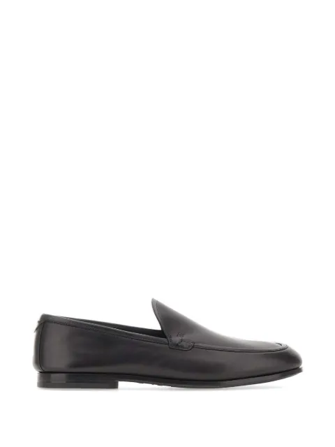 Fabi leather flat loafers Black FU1496NERO