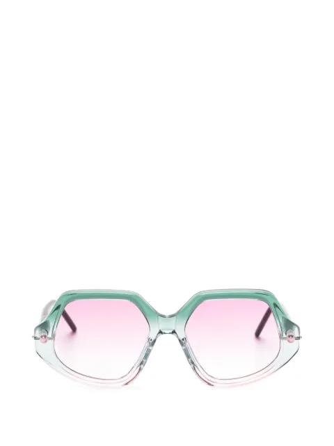 Kuboraum Maske P20 geometric-frame sunglasses Green MASKEP20