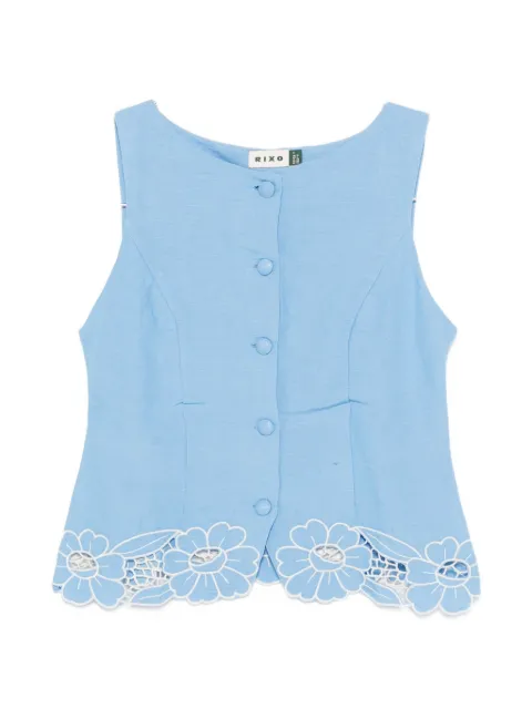 Rixo Lucca sleeveless blouse Blue 0300507822608112