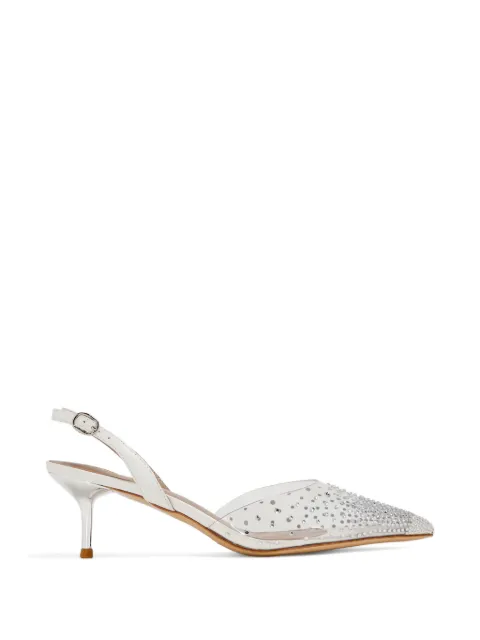 NICOLI embellished flavie pumps White FLAVIE