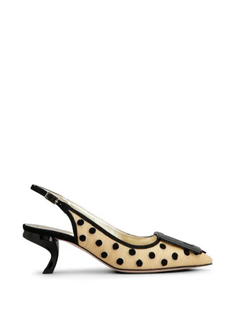 Roger Vivier Virgule polka-dot pumps Neutrals RVW63844910NZ91N76