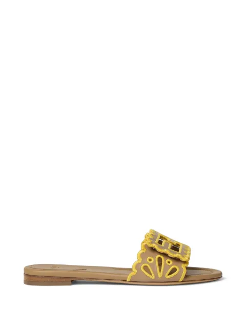 FENDI Baguette leather sandals Neutrals 8R8979AWLA