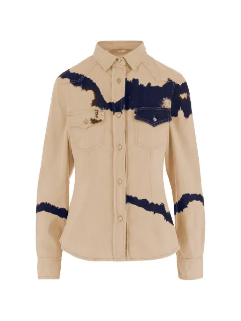 DON'T @ ME tie-dye pocket shirt Neutrals DAM26TU5BEIGE